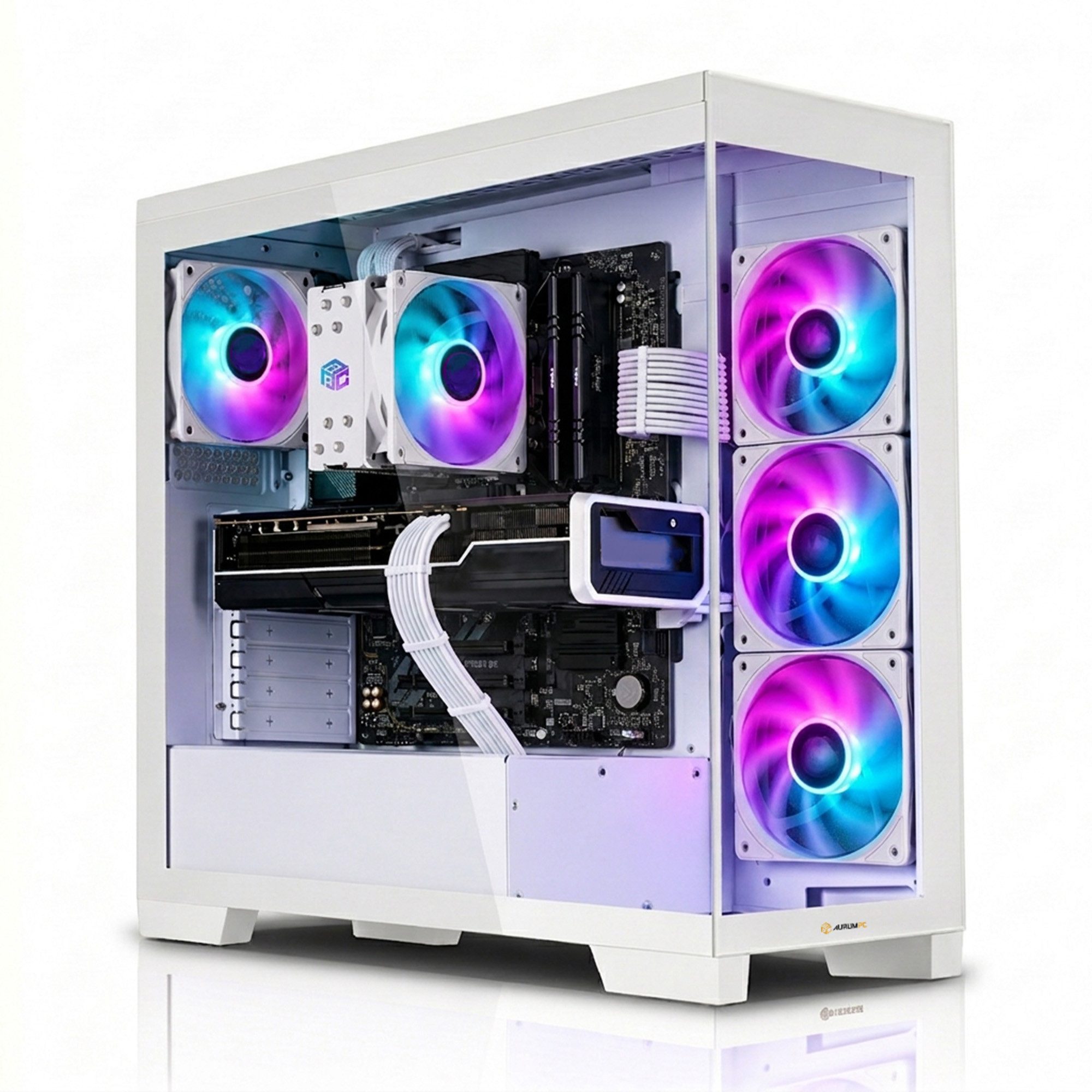 AurumPC R7 7800X3D mit RTX5070 12GB und 32GB DDR5 RAM White Edition Gaming-PC (AMD Ryzen 7 7800X3D, GeForce RTX 5070, 32 GB RAM, 1000 GB …