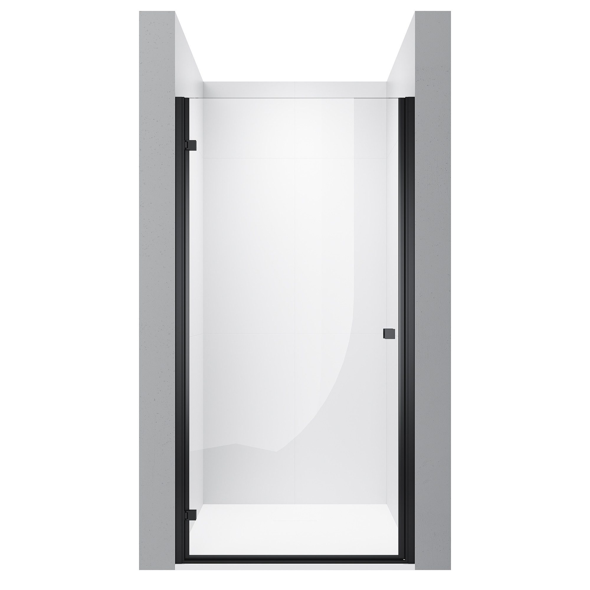 SONNI Dusch-Drehtür Unsichtbare Duschtür mit Scharnier 80/90/100cm Duschkabinen, 98x202 cm