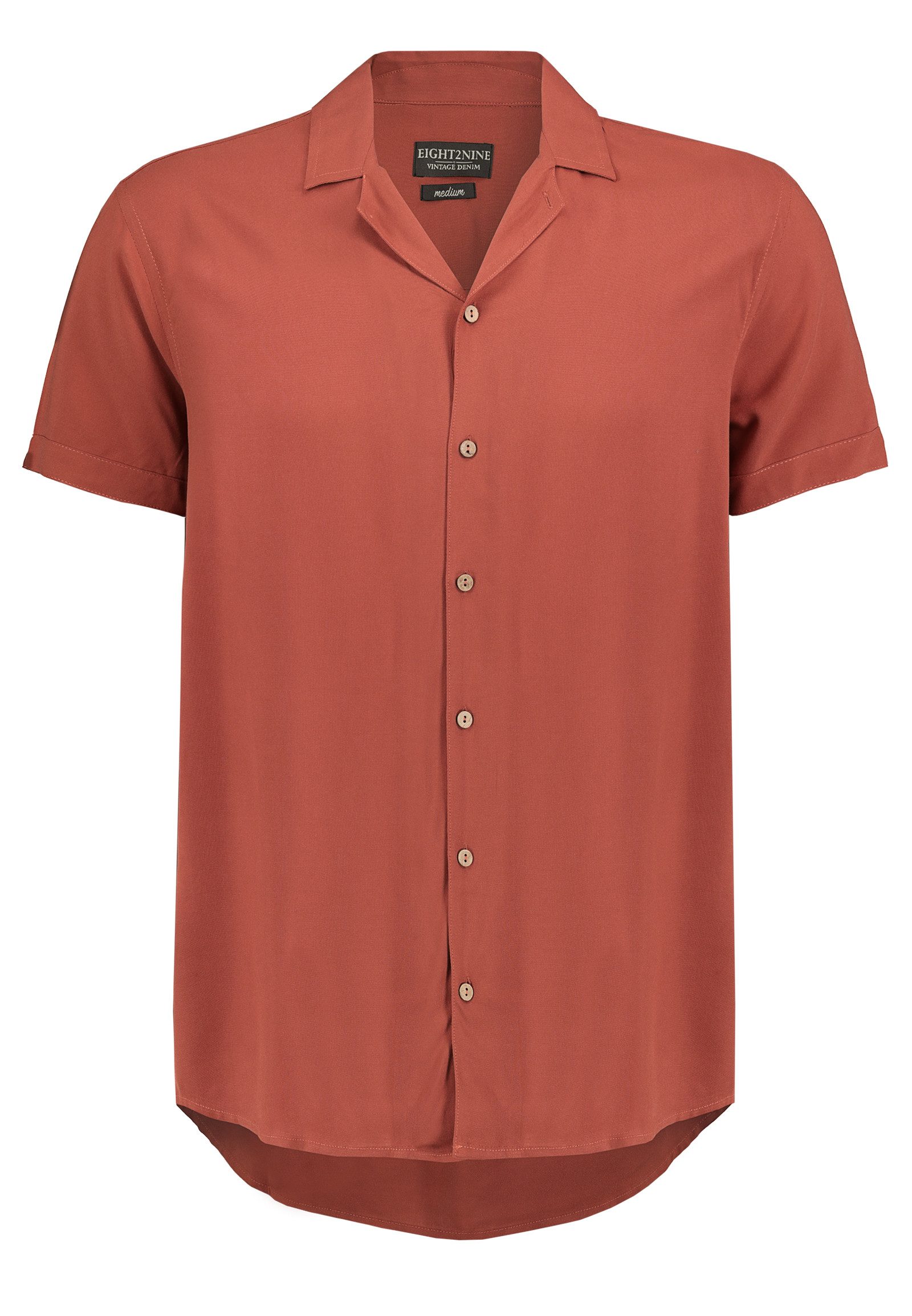 Eight2Nine Kurzarmhemd Moderner Schnitt mit kurzen Ärmeln und Knöpfen Short günstig online kaufen