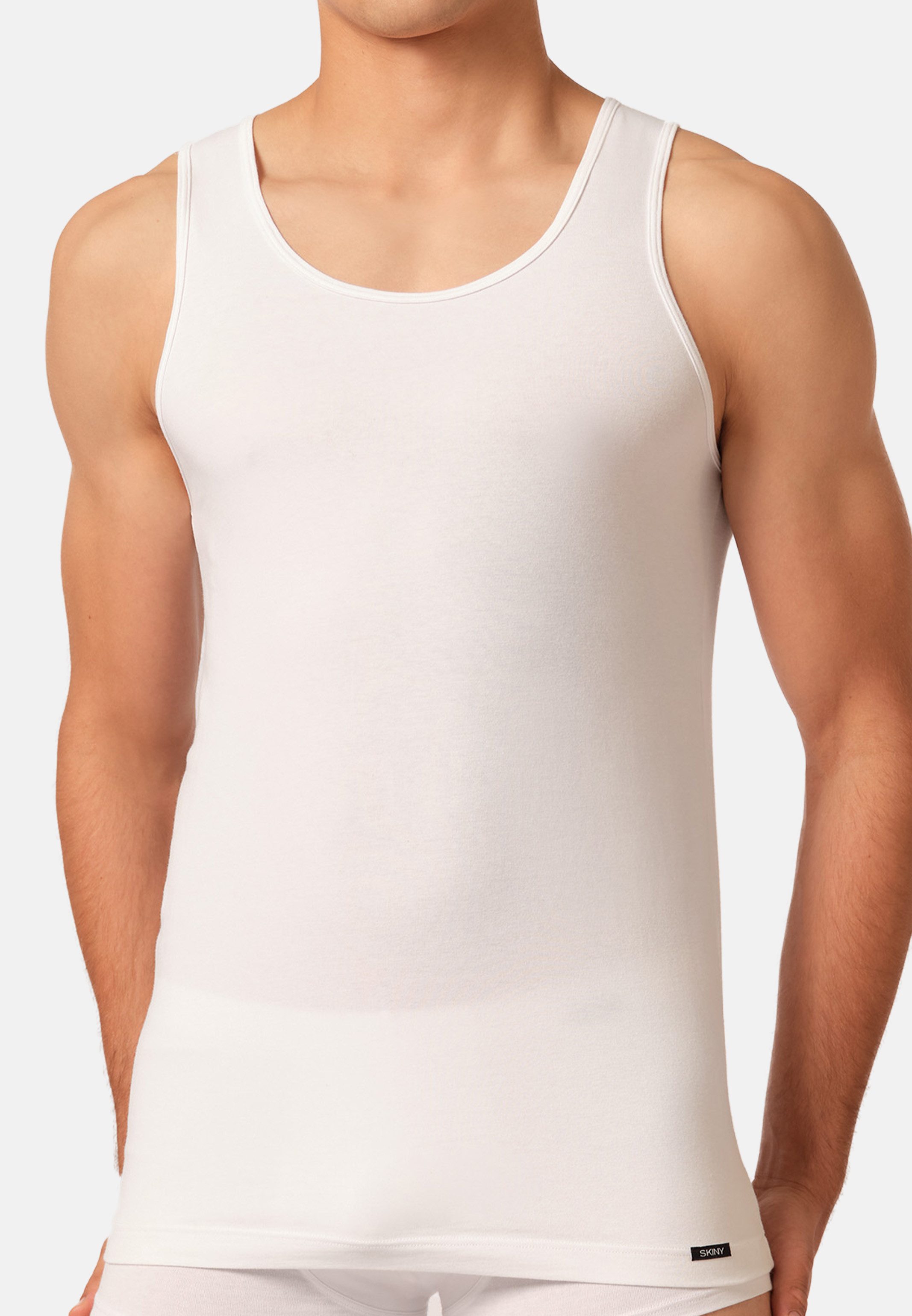 Skiny Unterhemd 4er Pack Cotton Advantage (Spar-Set, 4-St) Unterhemd / Tanktop - Baumwolle - Atmungsaktiv - Ideale Passform