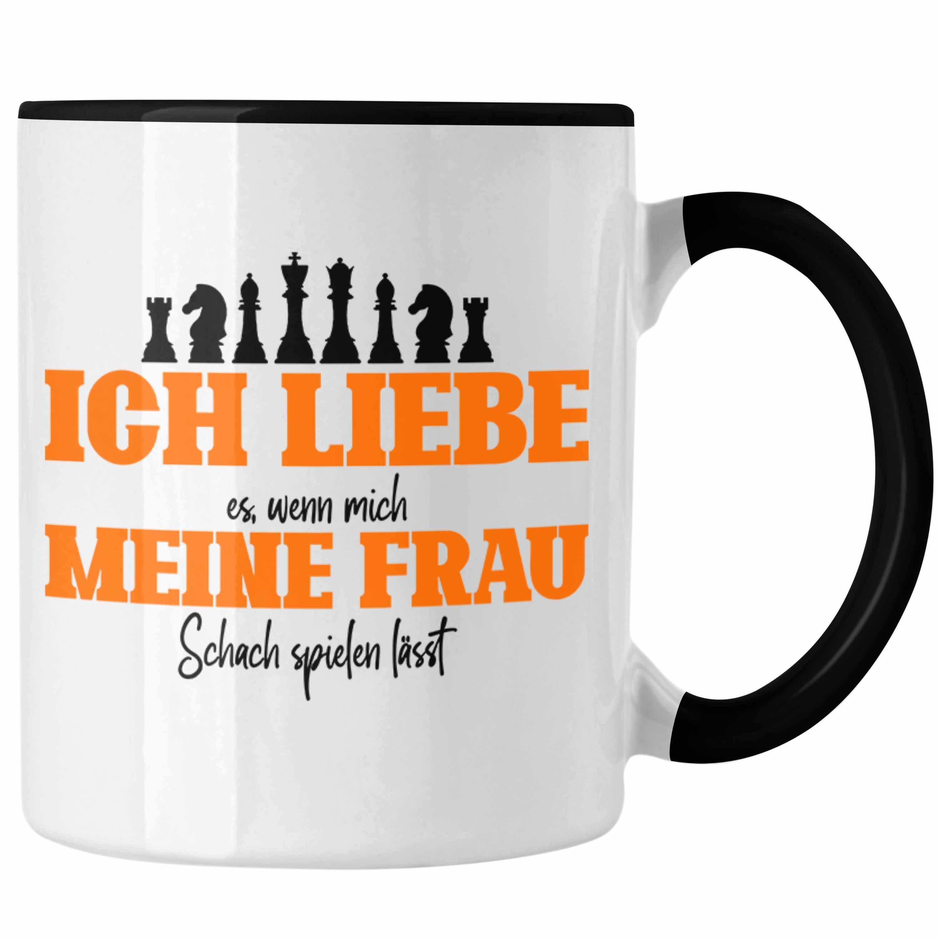 Schwarz Schachspieler Lustige Trendation Schach Geschenk Tasse für Tasse