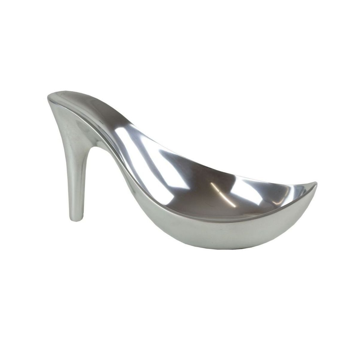 Casablanca Dekoschale Dekoschale aus Aluminium poliert in Pumps Form Tischschale Schale, Hochglanz poliert