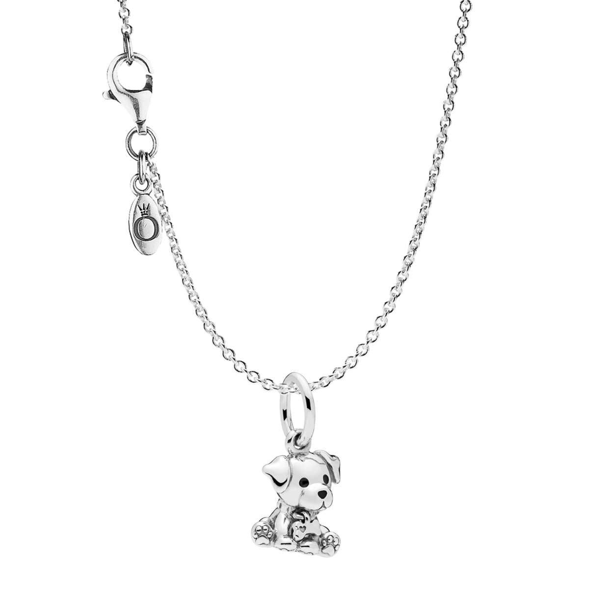 Pandora Kette mit Anhänger 75249, für Damen mit Labrador Puppy Silber 925