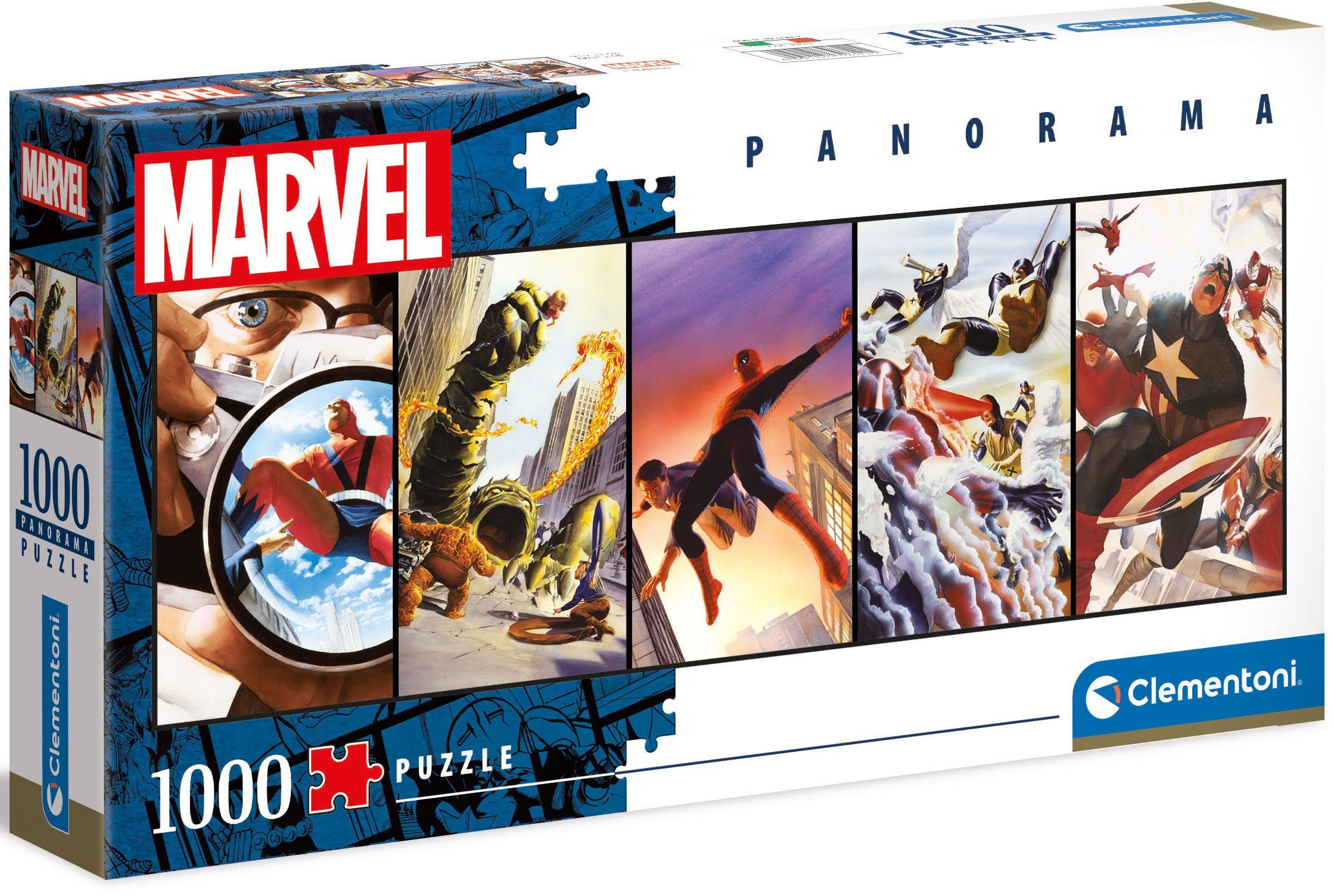 Clementoni® Puzzle Panorama High Quality Collection, Marvel, 1000 Puzzleteile, Made in Europe, FSC® - schützt Wald - weltweit | Puzzle