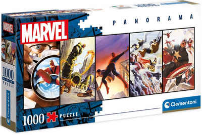 Clementoni® Puzzle Panorama High Quality Collection, Marvel, 1000 Puzzleteile, Made in Europe, FSC® - schützt Wald - weltweit