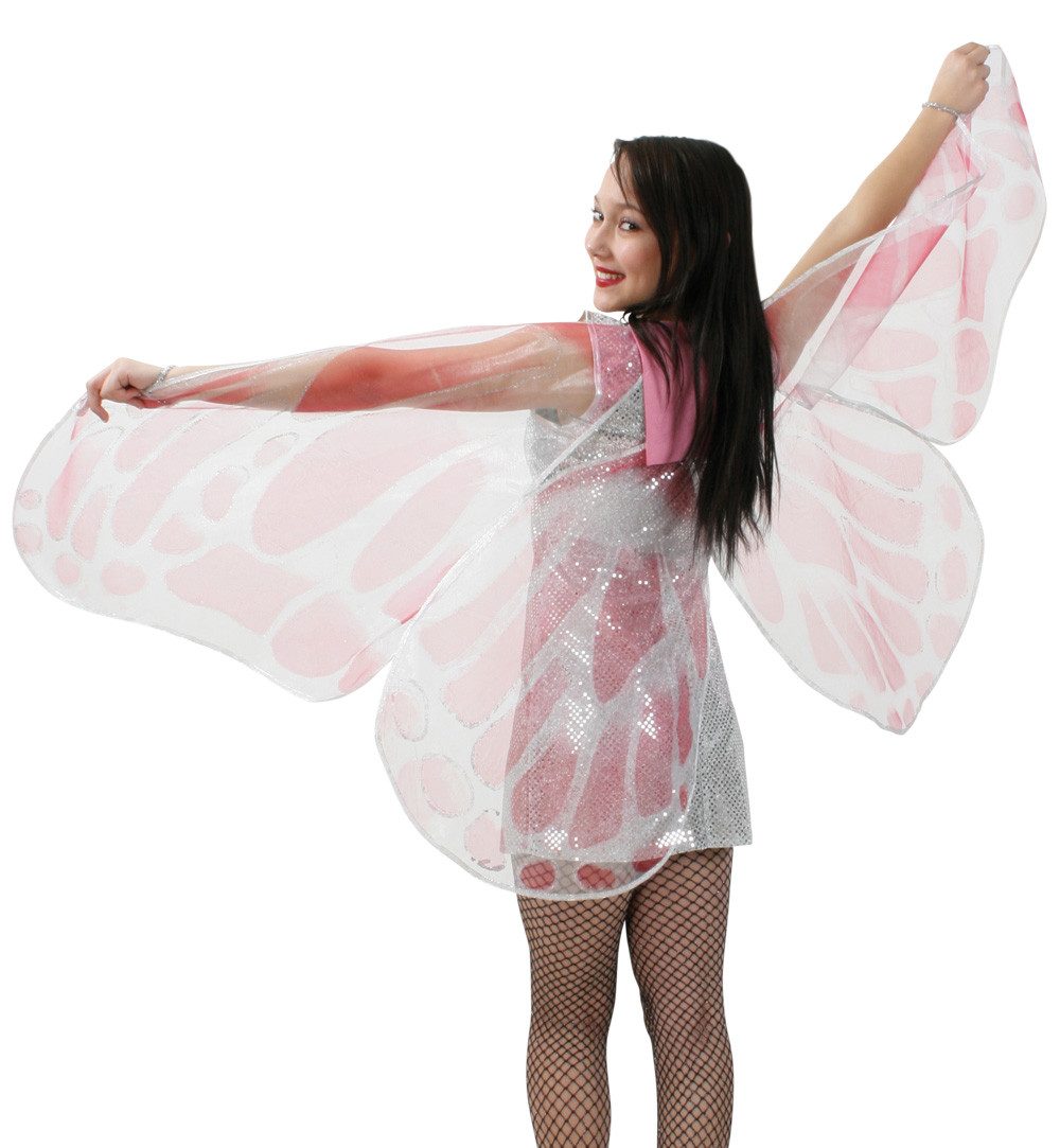 Fries Kostüm-Flügel XXL 200 cm Schmetterlingsflügel Engelflügel Flügel Pink Karneval Rosa