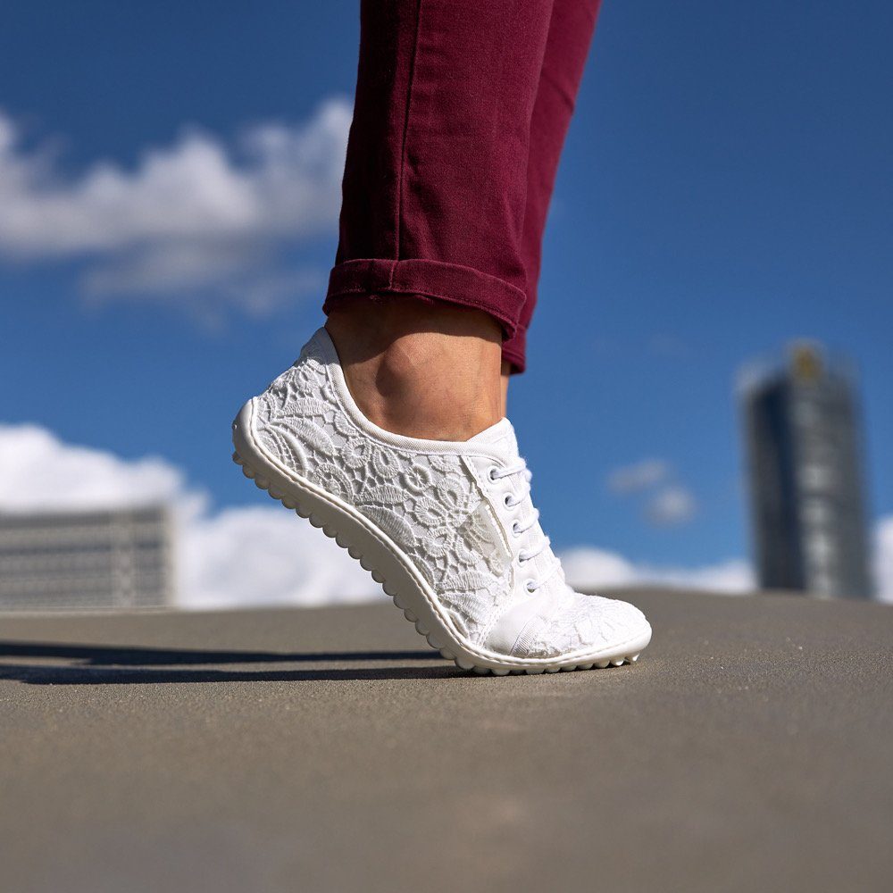 Leguano AMALFI Barfußschuh mit Fantasy Muster, Freizeitschuh, Halbschuh, Schnürschuh