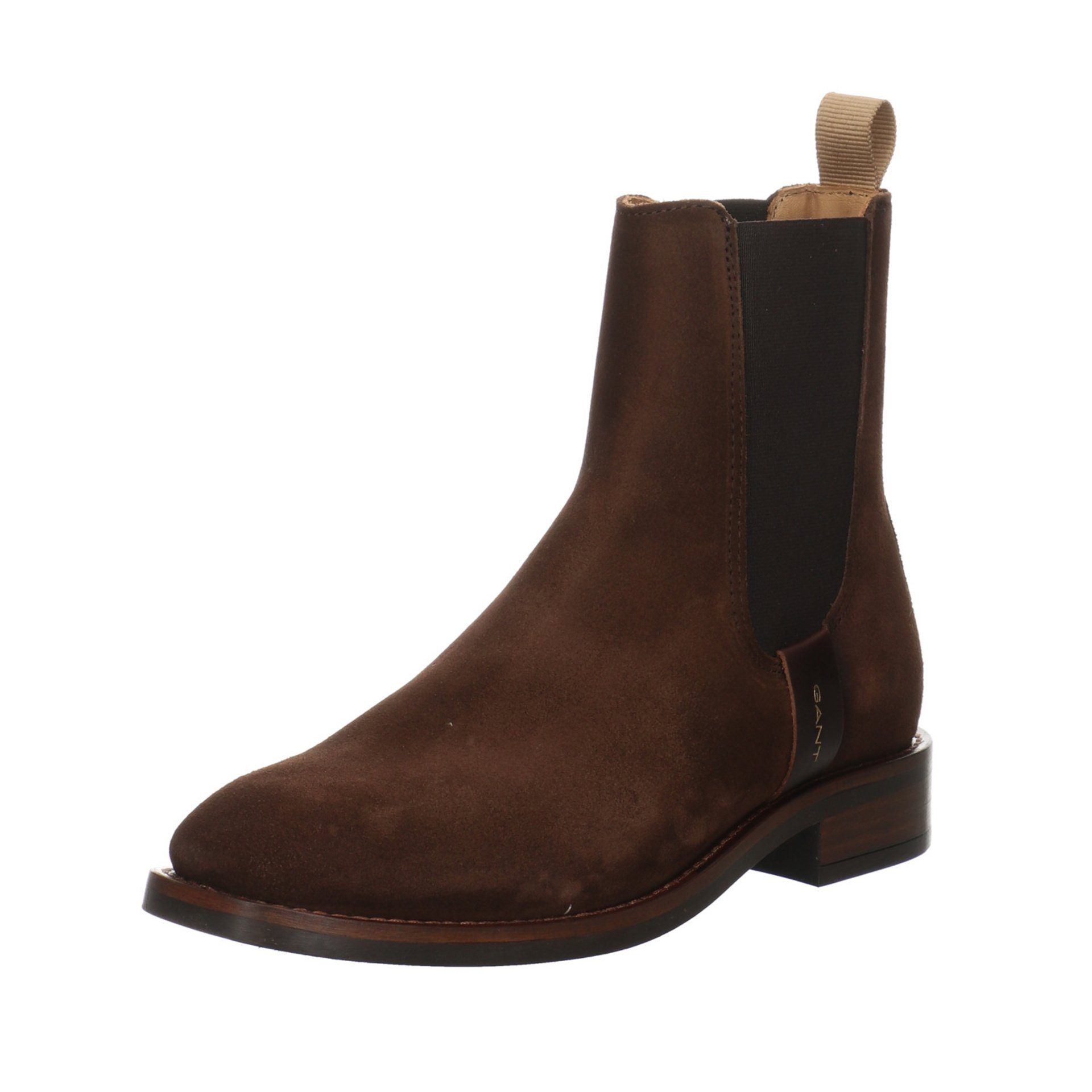 Gant Damen Stiefeletten Schuhe FAYY Chelsea Boots Stiefelette Leder-/Textilkombination dark brown