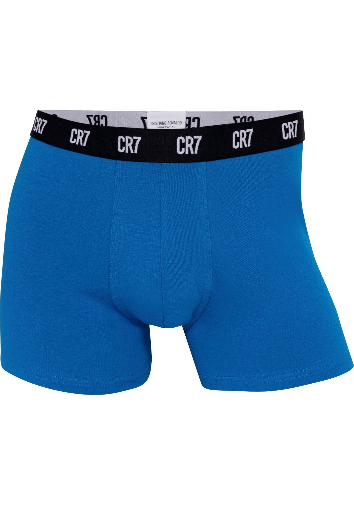 CR7 Trunk (5-St., 5er-Pack) mit blue/blue/green/pink Bündchen elastischem navy/middle