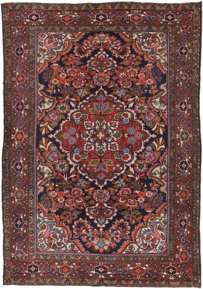 Orientteppich Bakhtiar Antik 141x206 Handgeknüpfter Orientteppich / Perserteppich, Nain Trading, rechteckig, Höhe: 12 mm | Kurzflor-Teppiche