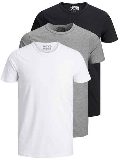 Jack & Jones T-Shirt »Basic O-Neck« (3-tlg., 3er Pack) etwas länger geschnitten, nicht zu kurz