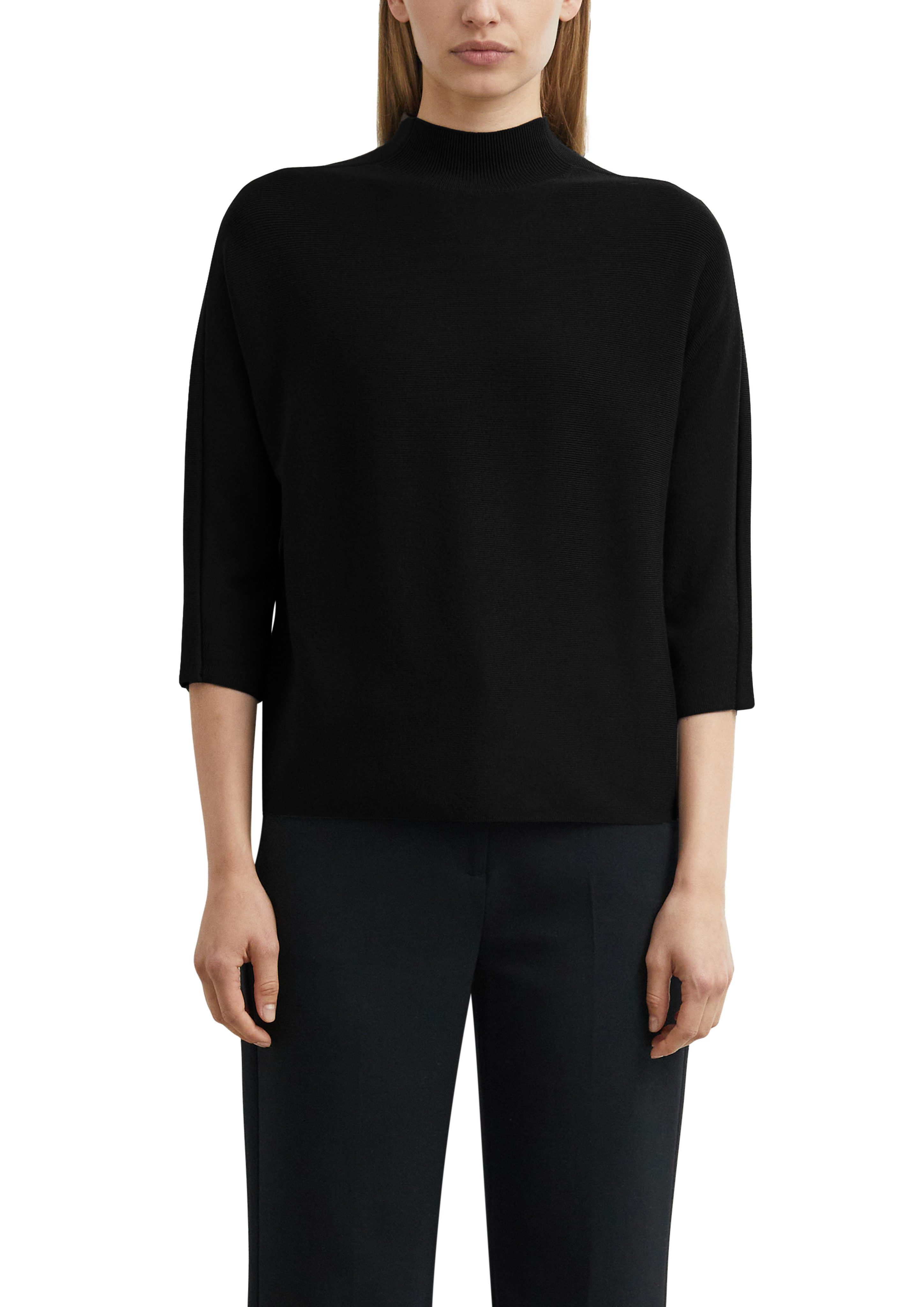 comma Stehkragenpullover 3/4 Ärmel, Viskosemix