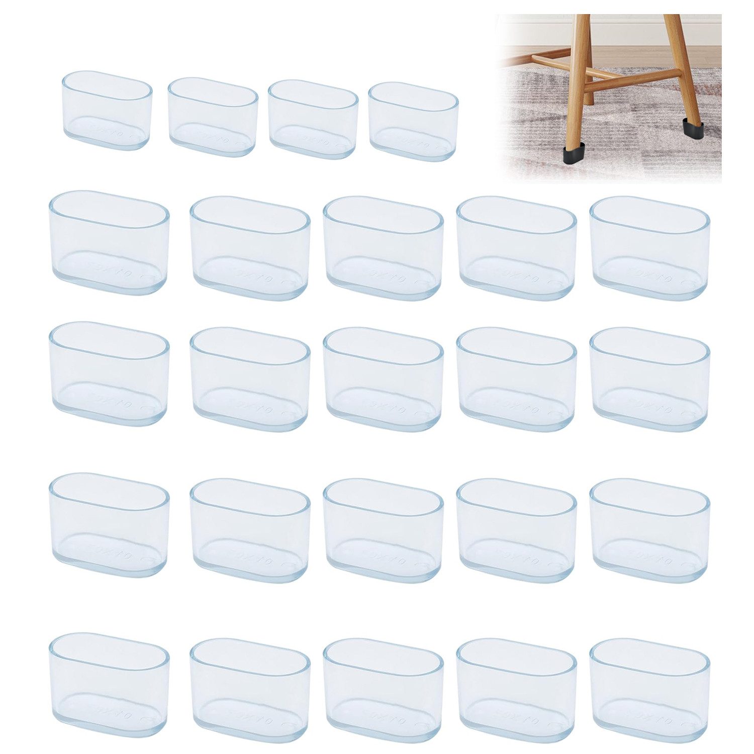 Coonoor Stuhlsocke Oval Stuhlbeinkappen, Boden Schutzkappen für Stuhlbeine, günstig online kaufen