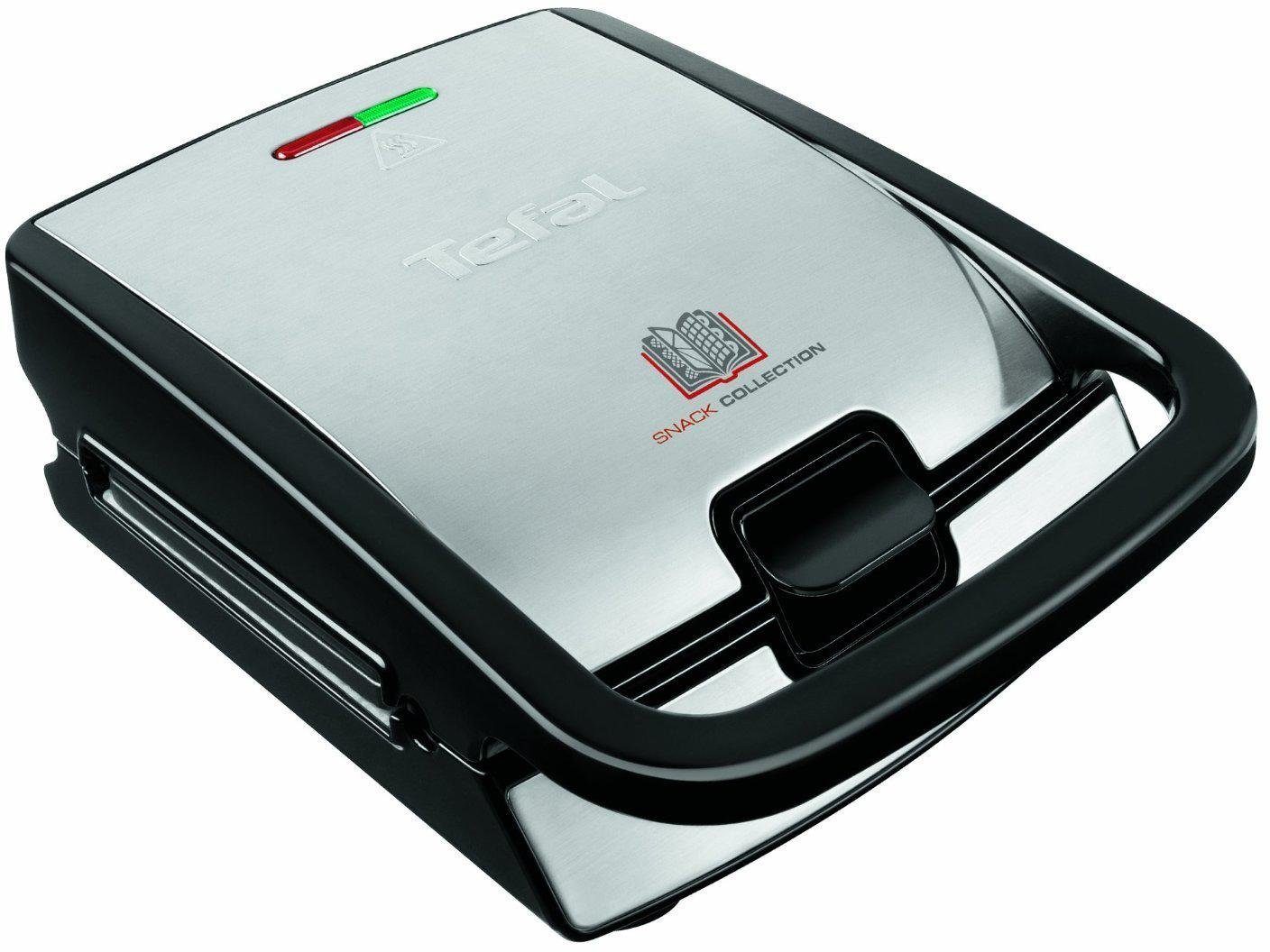 Tefal 2-in-1-Kombi-Waffeleisen SW852D Snack Collection, 700 W, antihaftbeschichte Platten, spülmaschinengeeignet, viele Funktionen