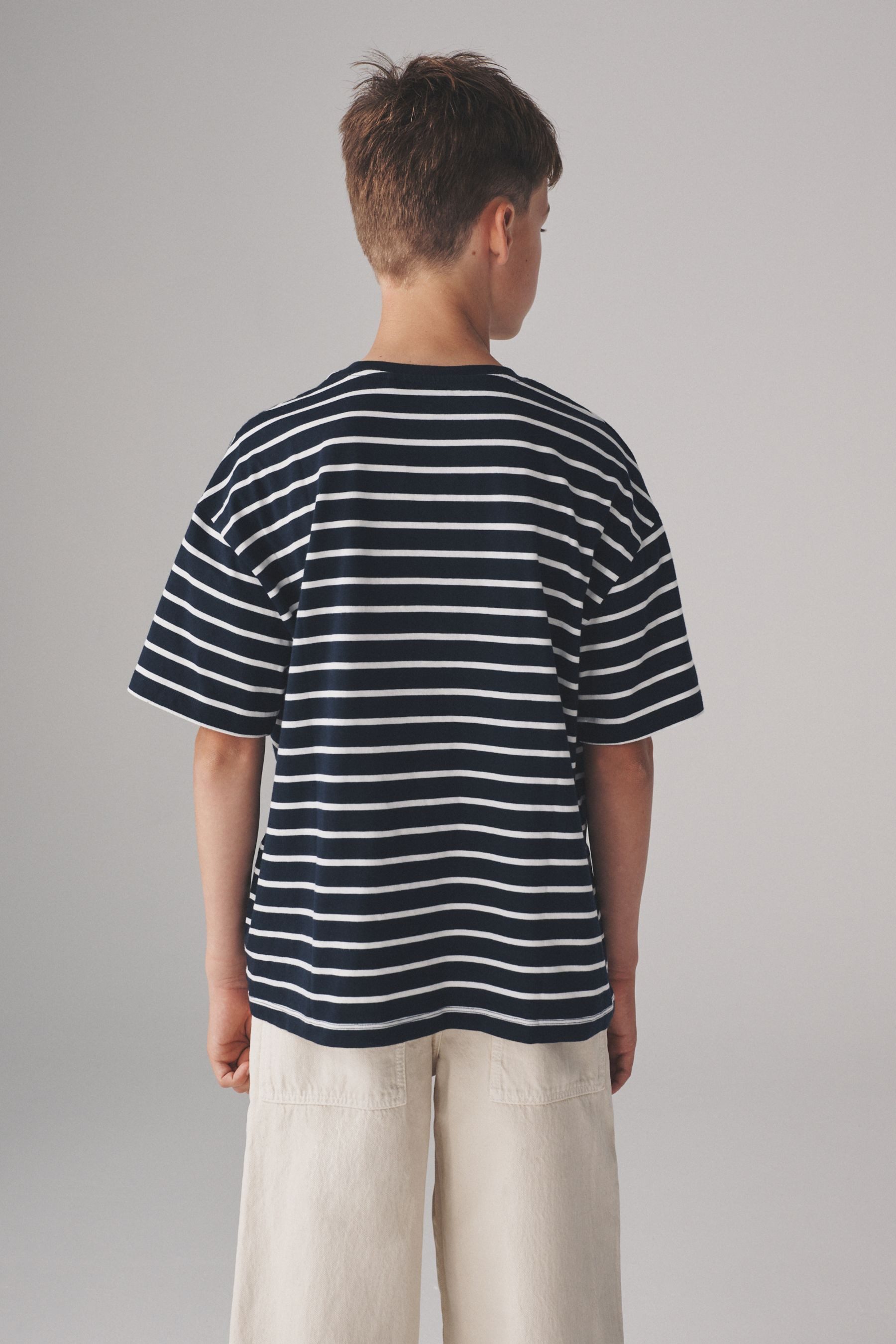 The Set T-Shirt The Set Oversized T-Shirts mit Streifen, 6er-Pack (6-tlg)