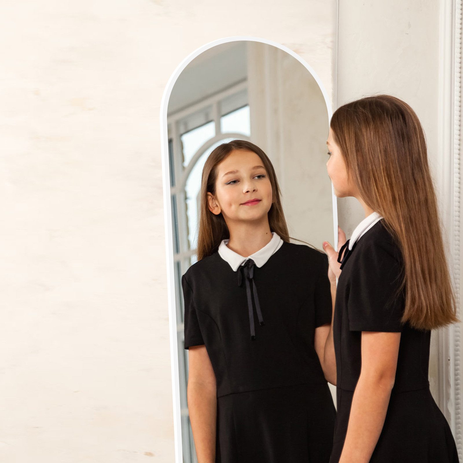 Hopibath Ganzkörperspiegel Bogen Weiß Standspiegel groß 50x160 50x150cm mit günstig online kaufen