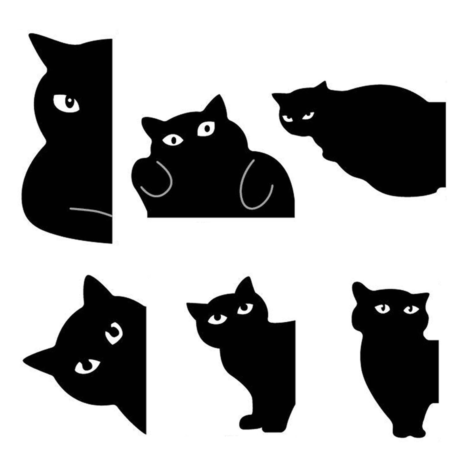 Polarstern Lesezeichen Magnetisches Lesezeichen, süßes schwarzes Katzen-Lesezeichen, 6 magnetische Lesezeichen, leicht, einfach zu bedienen, starker Halt