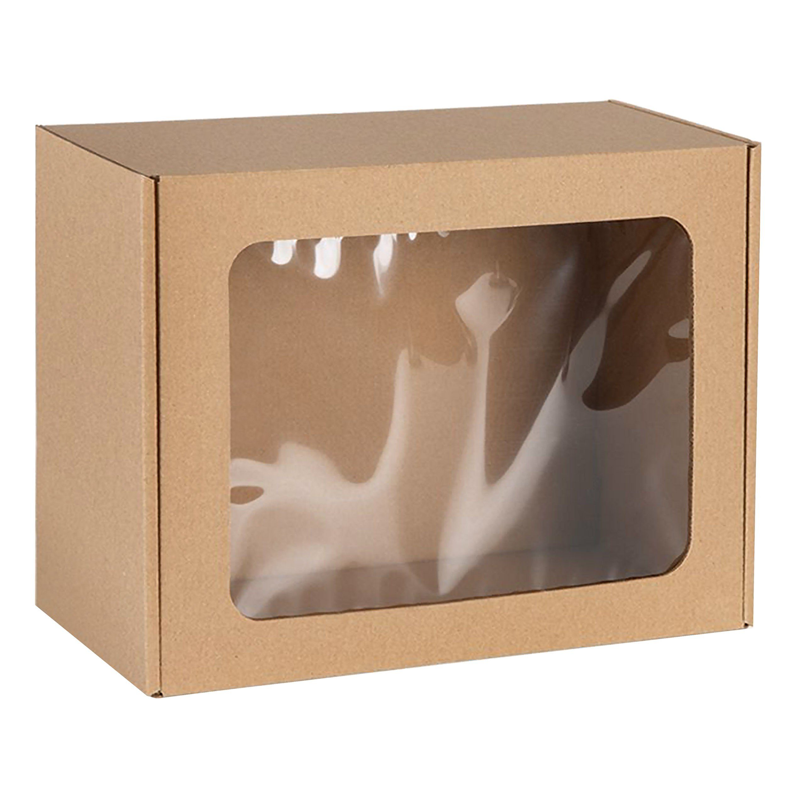 Sarcia.eu Geschenkbox Quadratische Schachtel mit Sichtfenster, Geschenkbox 25x20x10 cm x1