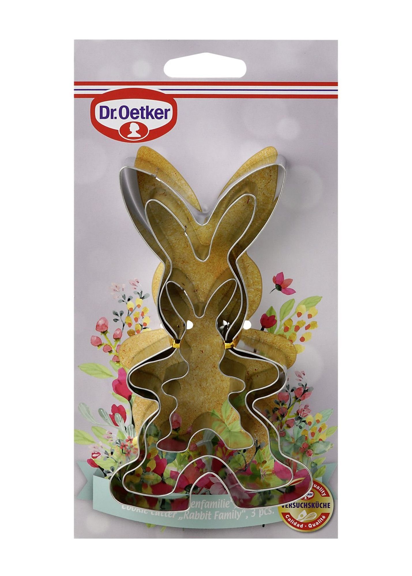 Dr. Oetker Küchenhelfer Ausstechform 3er Ausstecher Hasenfamilie Set Hase Ostern Osterhase Dr. Oetker 1876, (Set bestehend aus 3 Ausstechformen)
