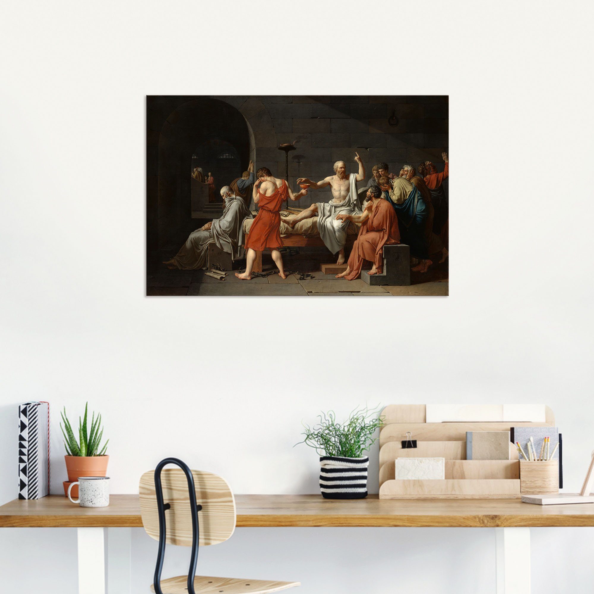 oder Alubild, als Der & in Artland St), Tod versch. Leinwandbild, des (1 Größen Familien Gruppen Poster Wandbild 1787, Wandaufkleber Sokrates.
