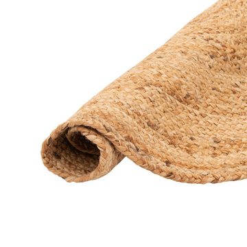 Sisalteppich Naturfaser Handgefertigt Jute Teppich Nele Rund, Pergamon, Rund, Höhe: 4 mm