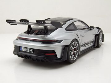 Norev Modellauto Porsche 911 GT3 RS Weissach Package 2022 silber Modellauto 1:18 Norev, Maßstab 1:18