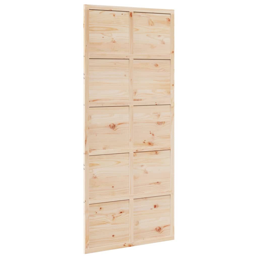 vidaXL Schiebetür, Scheunentür 90x208 cm Massivholz günstig online kaufen