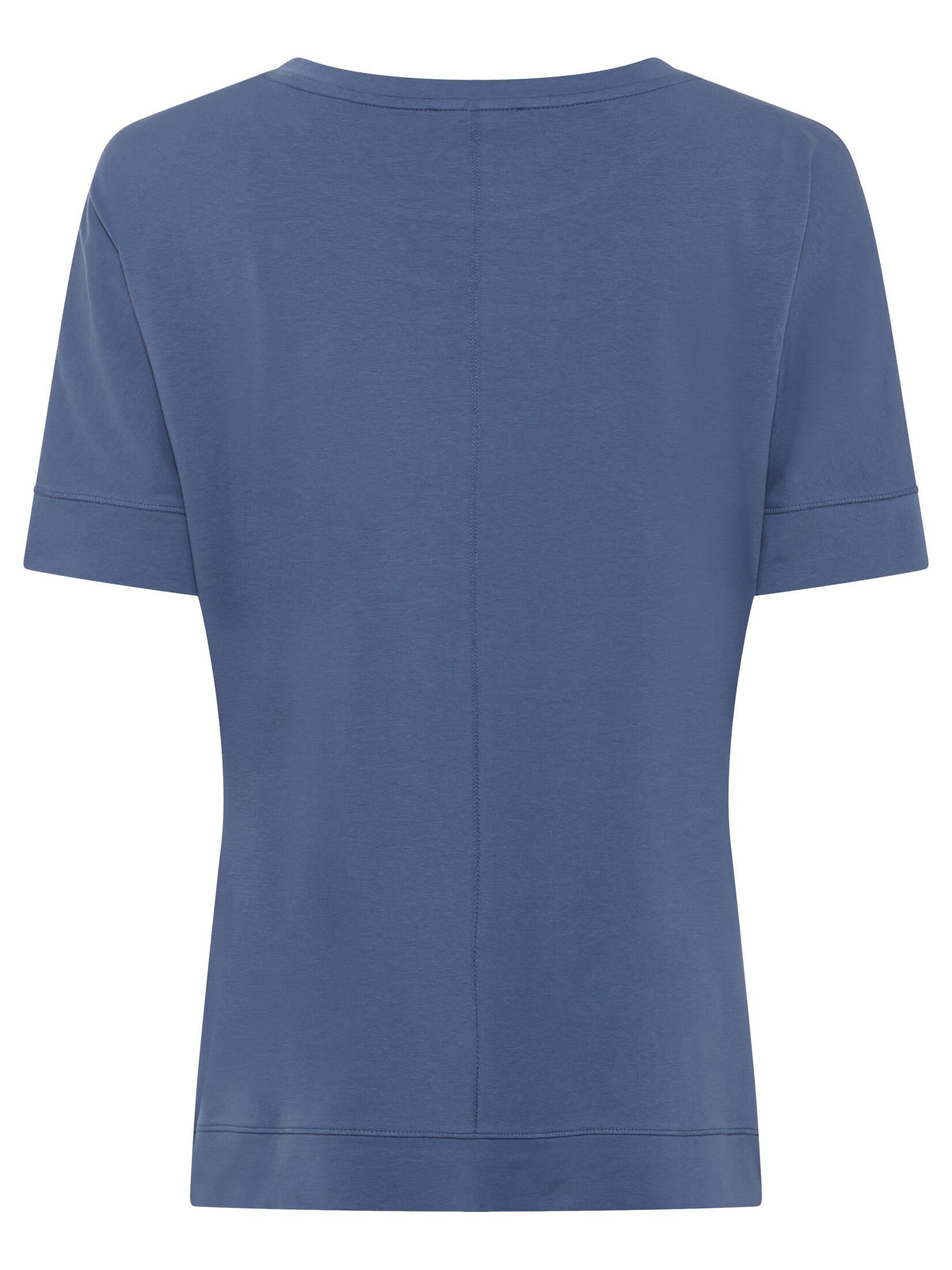 Olsen Rundhalsshirt mit weitem Schnitt Blue Ibiza