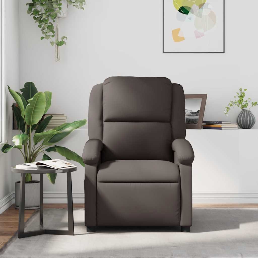 vidaXL Sessel Relaxsessel Dunkelbraun Echtleder (1-St) günstig online kaufen