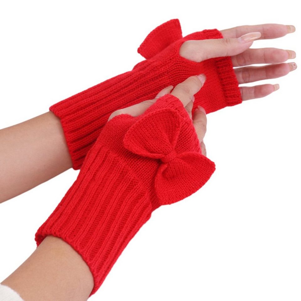 Jormftte Strickhandschuhe Damen Fingerlose Handschuhe Winter stulpen Strick  Kurzer,für Winter
