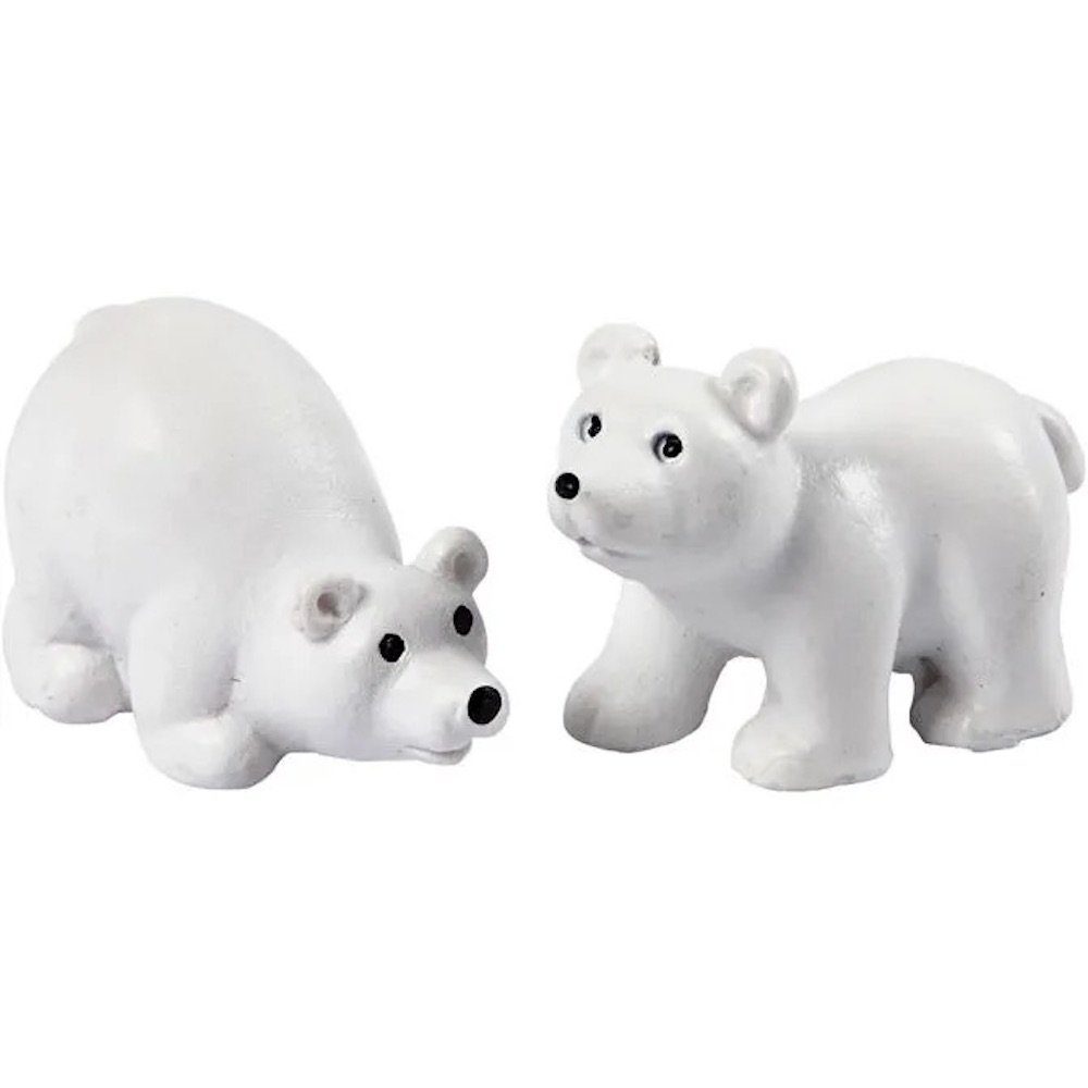 Creotime Dekofigur Miniatur-Figuren Eisbären, H: 30 mm, L: 45 mm, Wei