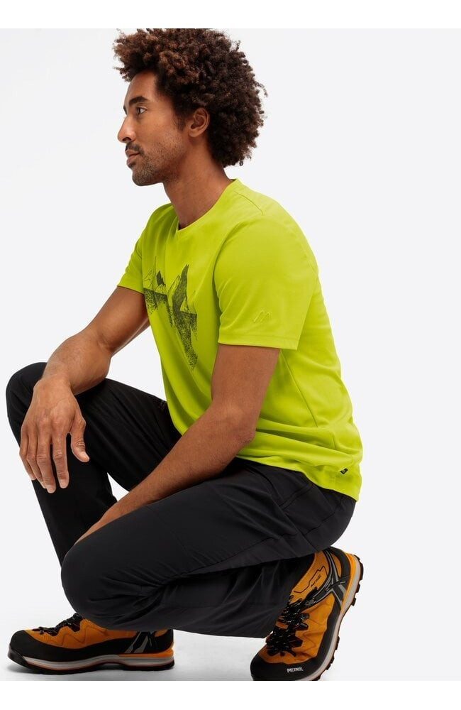 Maier Sports T-Shirt Wander-/Freizeit Tilia Pique (Polyester, schnelltrocknend) limegelb