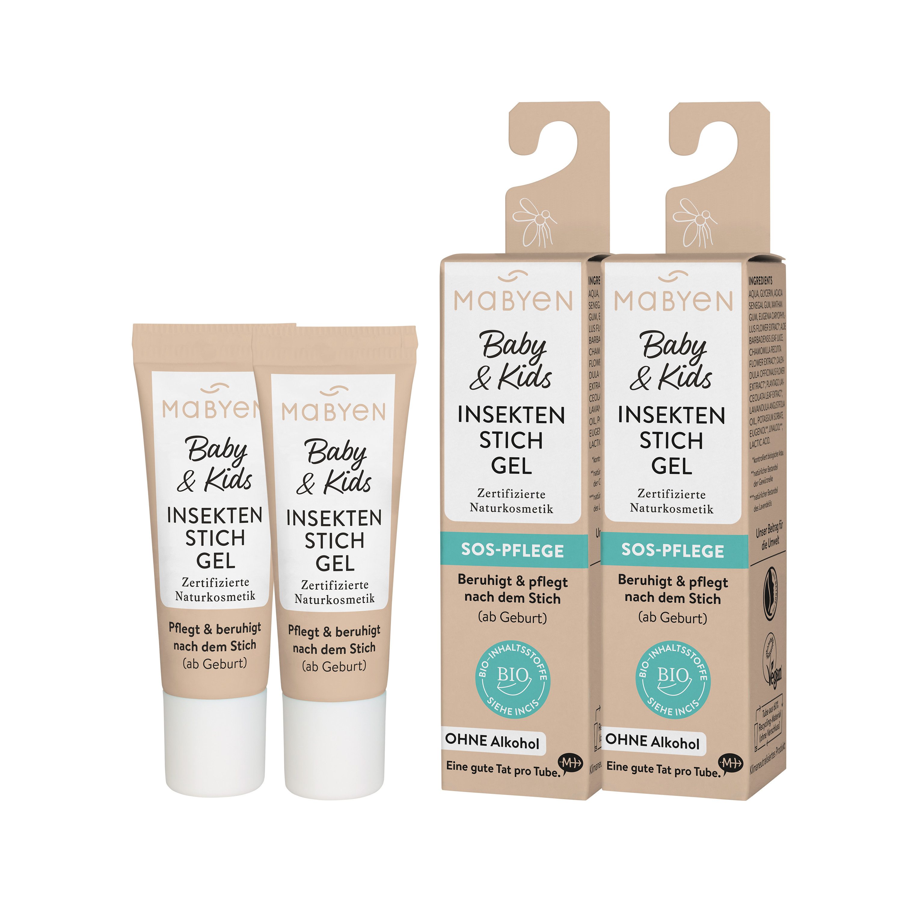 MABYEN Insektenstich-Gel MABYEN Baby & Kids Insektenstich-Gel Set, 2-tlg.