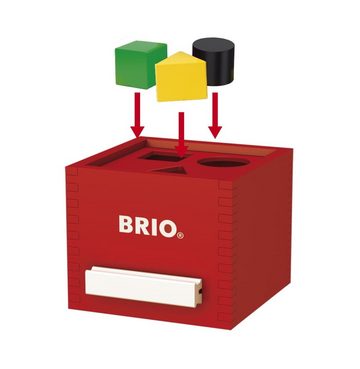 BRIO® Steckspielzeug Brio Kleinkindwelt Holz Sortierbox Rote Sortierbox 7 Teile 30148