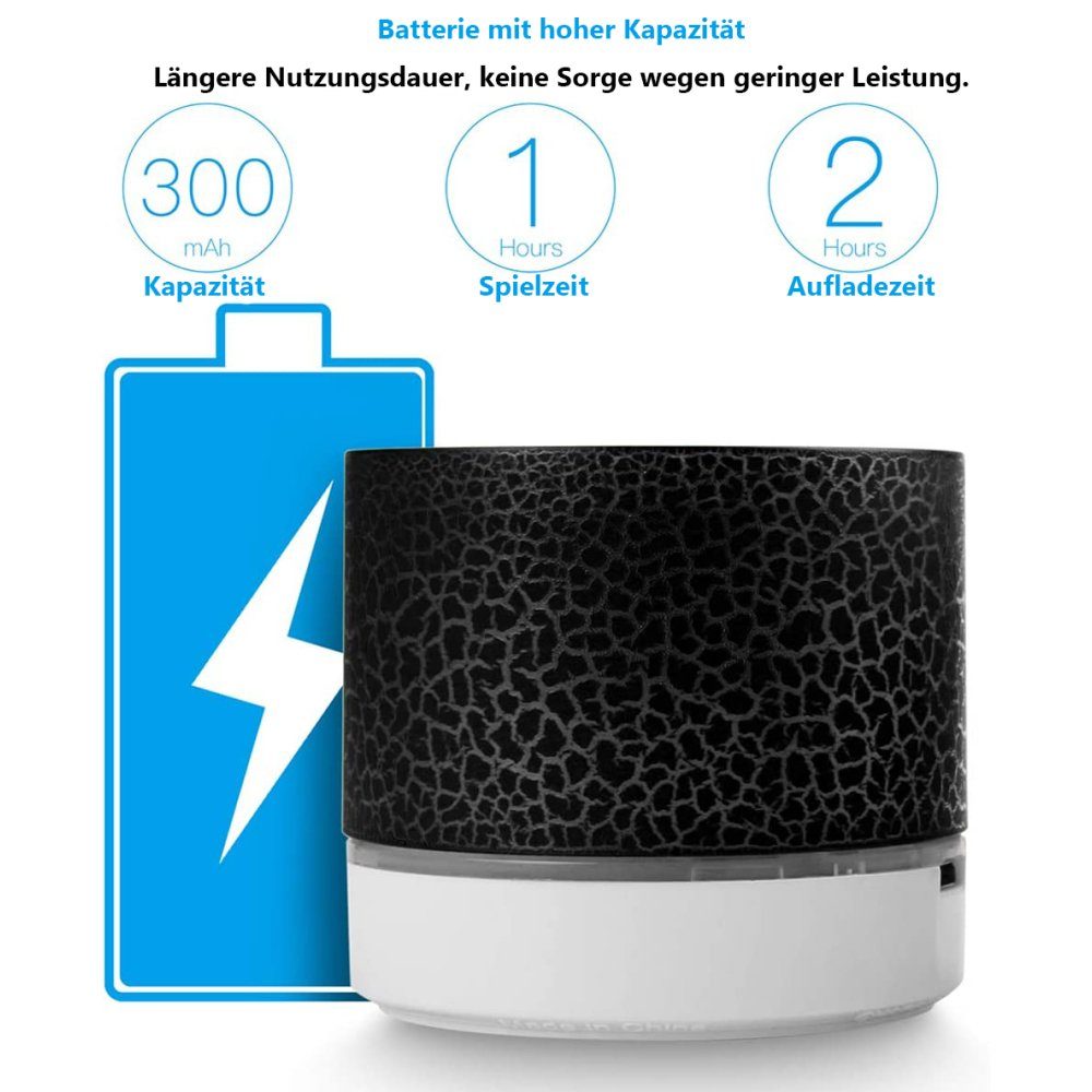 GelldG Bluetooth Lautsprecher mit Licht, Musikbox Bluetooth-Lautsprecher