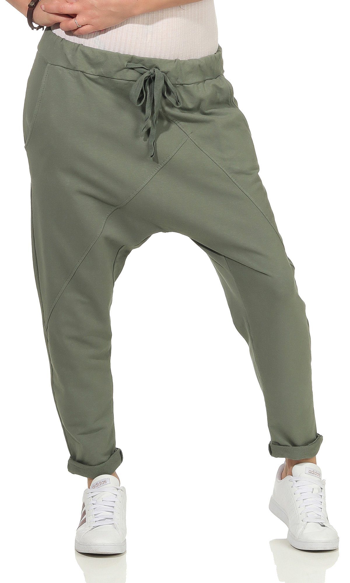 CLEO STYLE Jogginghose Damen Jogginghose 104 Oliv