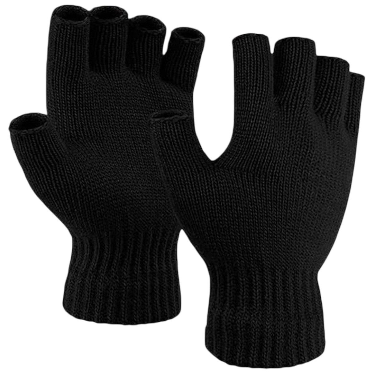 herémood Strickhandschuhe Fingerlose Winterhandschuhe Damen & Herren Acryl Thermo Halbfinger (Handschuhe gestrickt – Outdoor Sport Unisex 1 Paar Bewegungsfreiheit & Komfort, Elastisch, atmungsaktiv, langlebig – Perfekte Geschkenke)