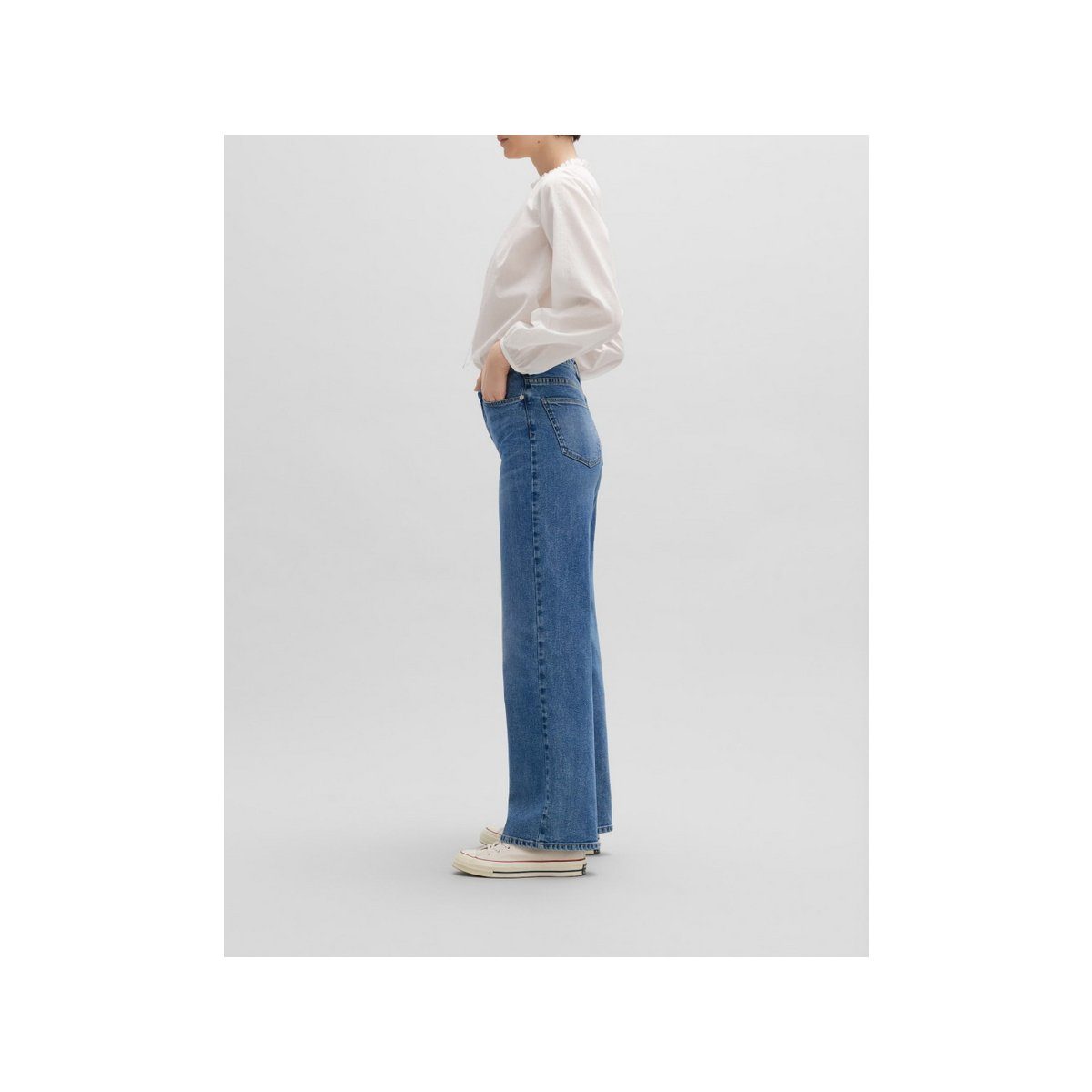 OPUS 5-Pocket-Jeans dunkel-blau (1-tlg)