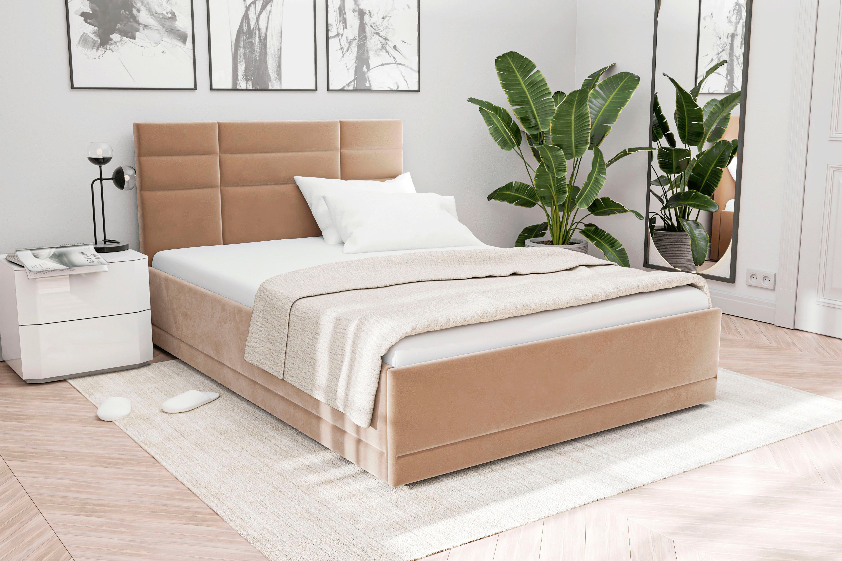 Westfalia Schlafkomfort Polsterbett "Prag" 3 Matraztenarten wählbar, mit un günstig online kaufen