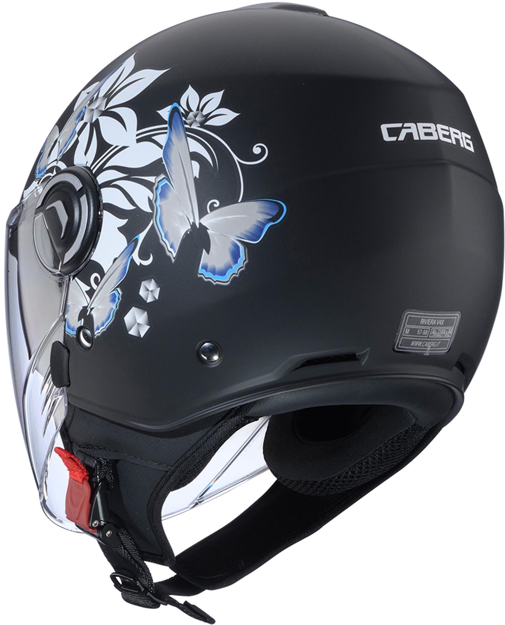 Caberg Motorradhelm Riviera V4 X Mia Jethelm, vorbereitet für Kommunikationssystem