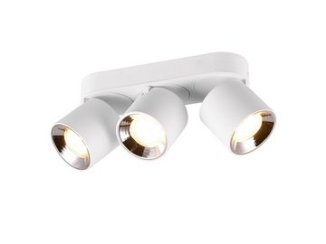 meineWunschleuchte LED Deckenstrahler, Dimmfunktion, LED wechselbar, Warmweiß, Wandstrahler innen, dimmbar über Schalter, Aufbauspots Weiß. 27cm