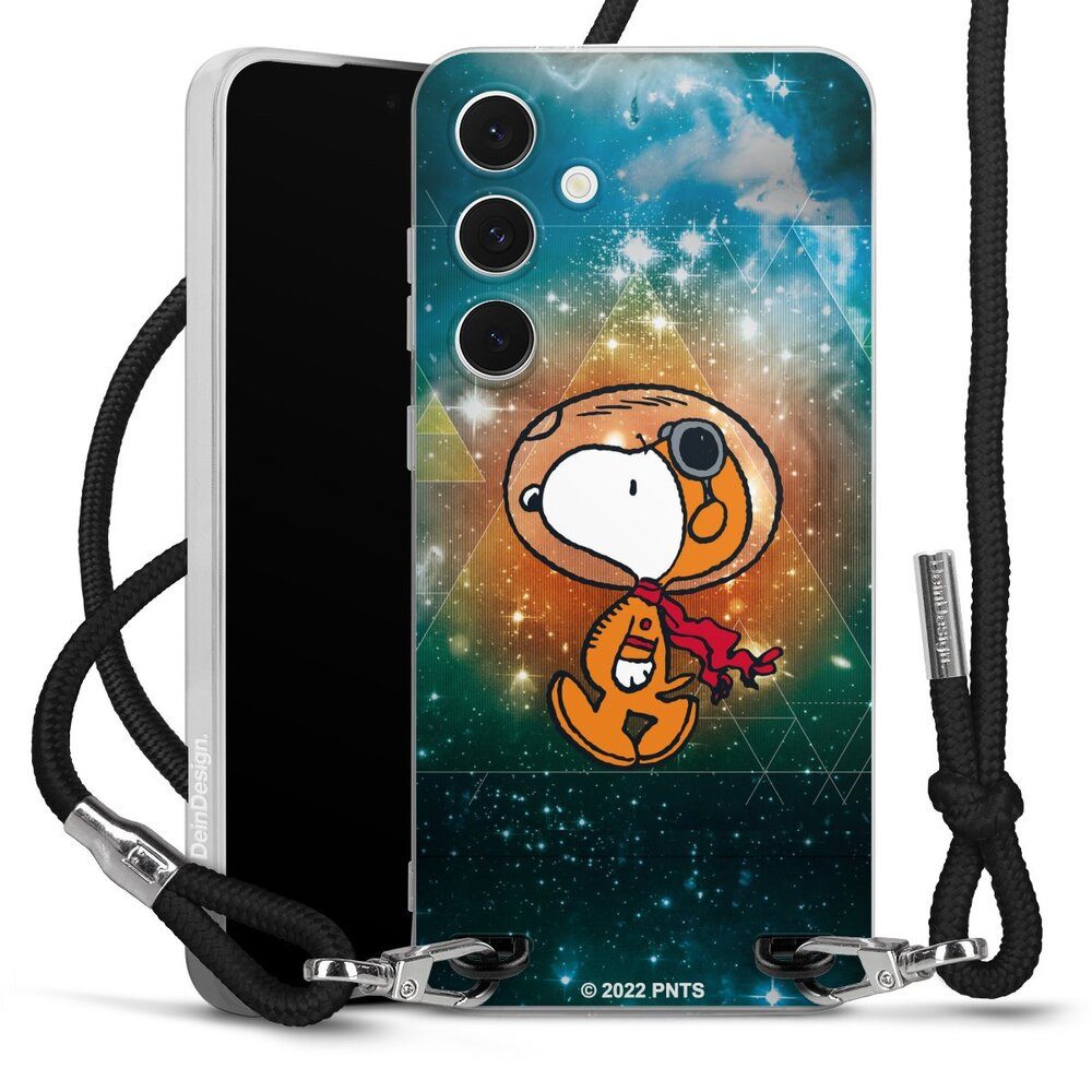 DeinDesign Handyhülle Snoopy Astronaut Offizielles Lizenzprodukt, Samsung Galaxy S24 FE 5G Handykette Hülle mit Band Case zum Umhängen
