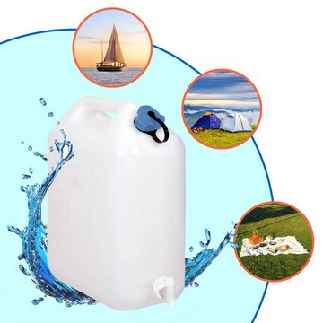 Spetebo Wassertank Kunststoff Wasserkanister mit Zapfhahn - 20 L (Packung, 1 St., 1 tlg), Tragbarer Wassertank für Camping und Reise