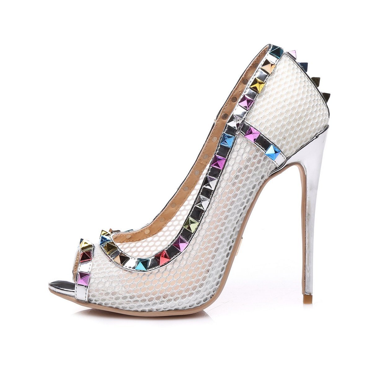 Milo Silver Mesh/Multi Sandalette