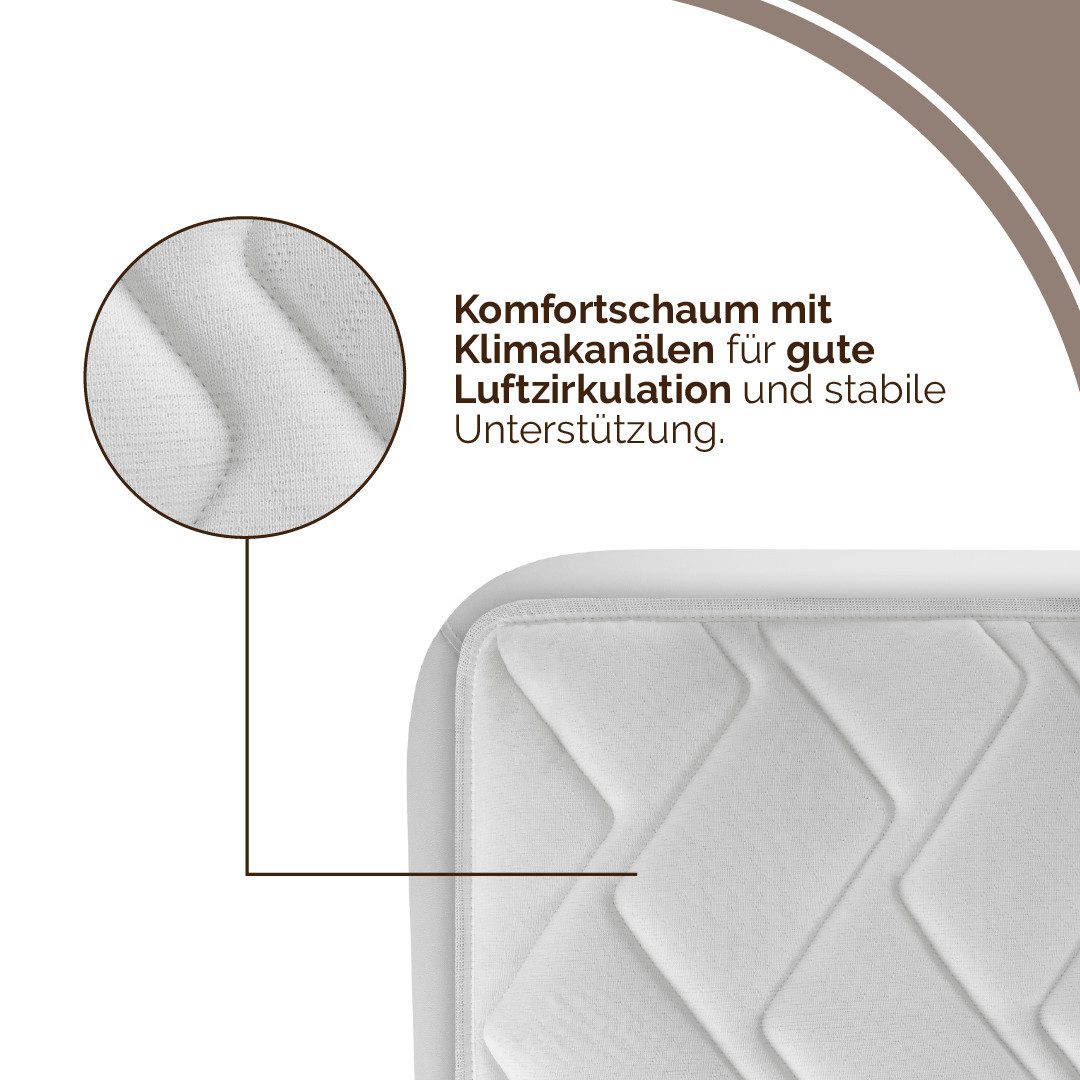 Komfortschaummatratze Matratze Airy Form 15, Matratze in verschiedenen Größen erhältlich, DI QUATTRO, 15 cm hoch, Die Matratze, die atmet. Besonders atmungsakti – Bild 4 von 5