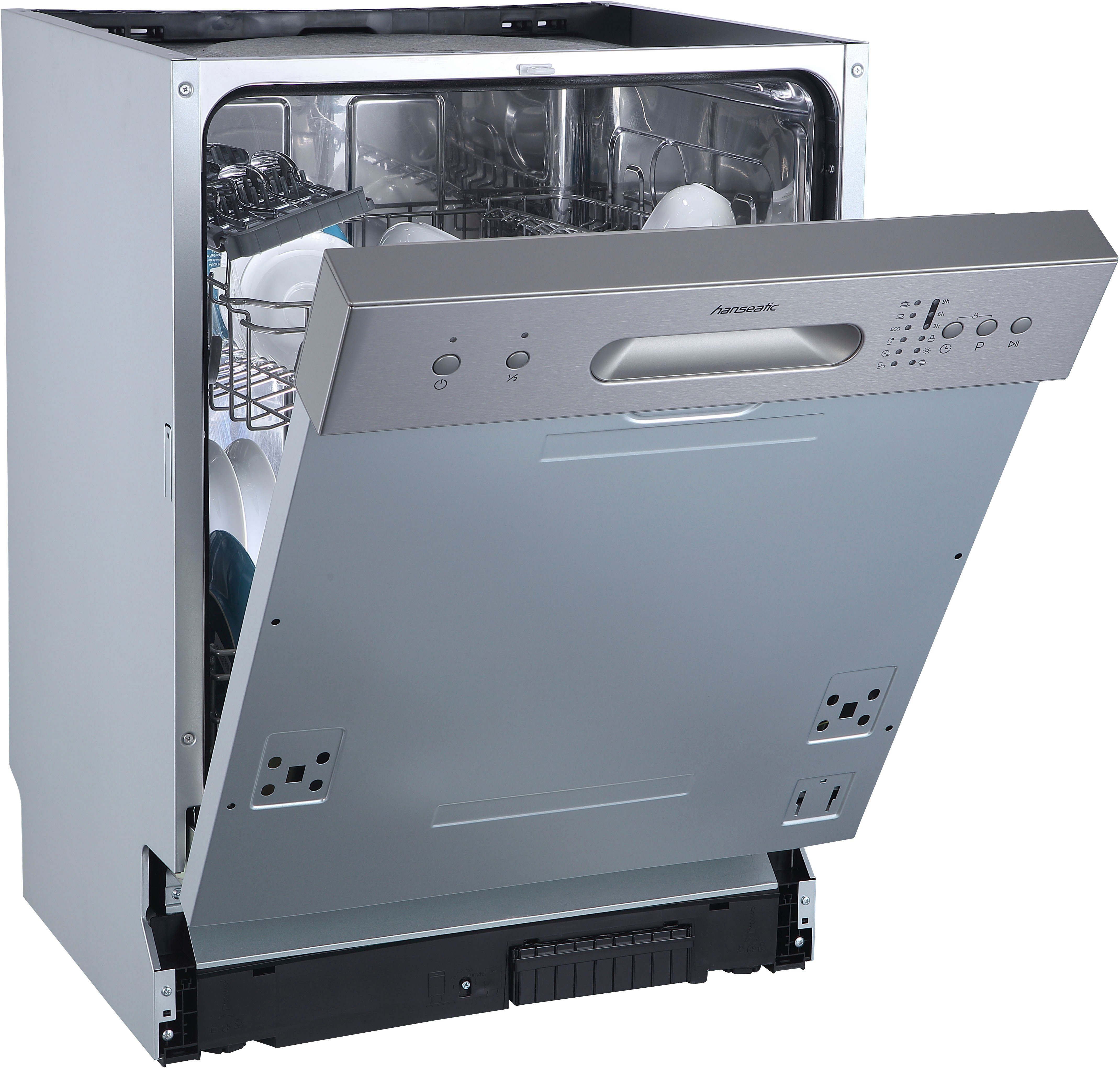 Hanseatic teilintegrierbarer Geschirrspüler HGTI6082E127735BS, 12 Maßgedecke