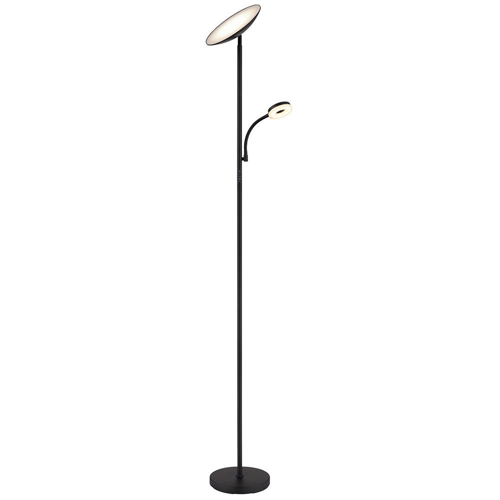 GLOBO LIGHTING LED Stehlampe, LED-Leuchtmittel fest verbaut, Warmweiß, Neutralweiß, Tageslichtweiß, Stehlampe Deckenfluter Wohnzimmerleuchte LED Touchdimmer Flexo