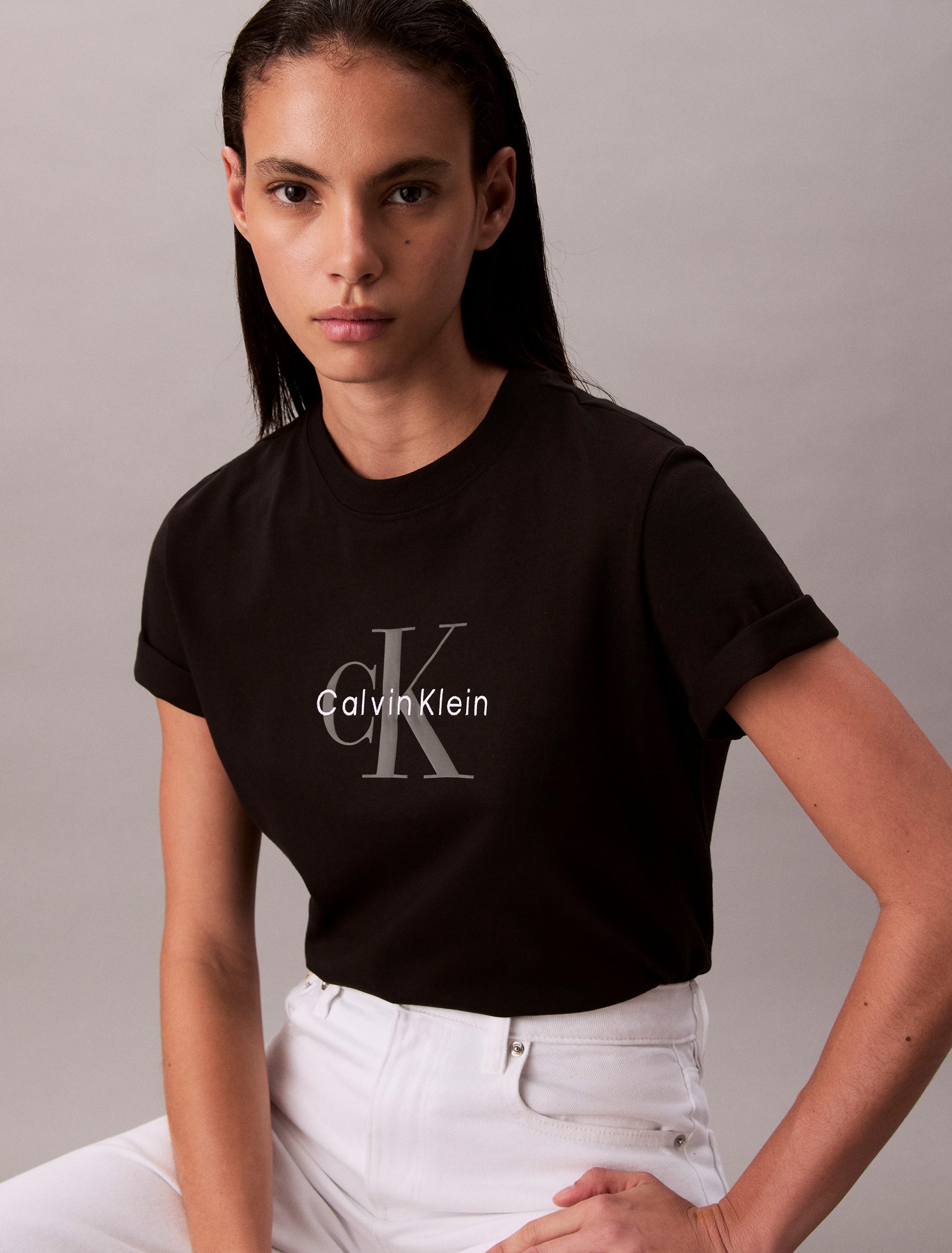 Calvin Klein Jeans T-Shirt HERO SS CLASSIC MONOLOGO CNECK T, Logoschriftzug