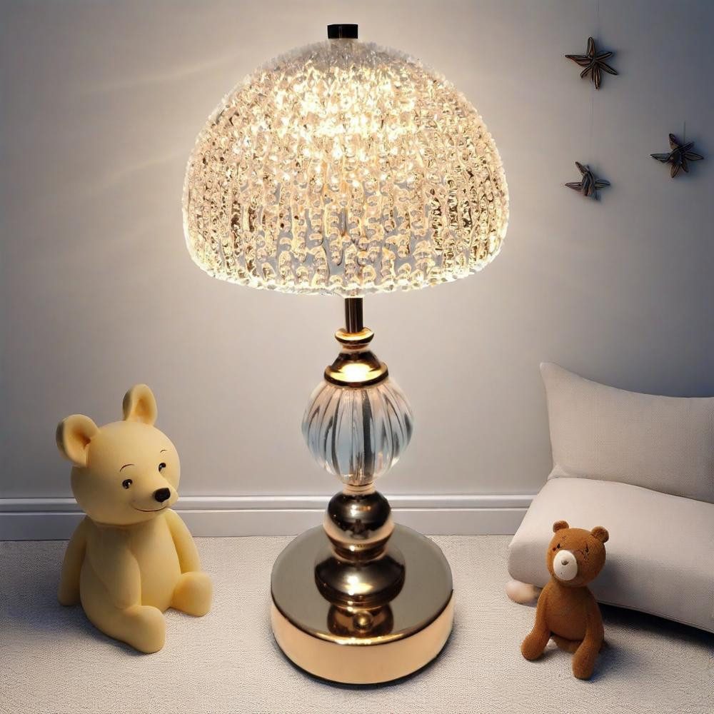 ibettertec LED Nachttischlampe Moderne LED Tischlampe–Nachtlicht Nachttischlampe, stilvolle Tischleuchte mit einstellbarer Helligkeit & Warmweiß für Schreibtisch, Schlafzimmer, Wohnzimmer stufenlos dimmbar, augenschonend & energiesparend, 2000-mAh-Batterie, dreifarbige Lichtänderung, stufenlose Dimmung