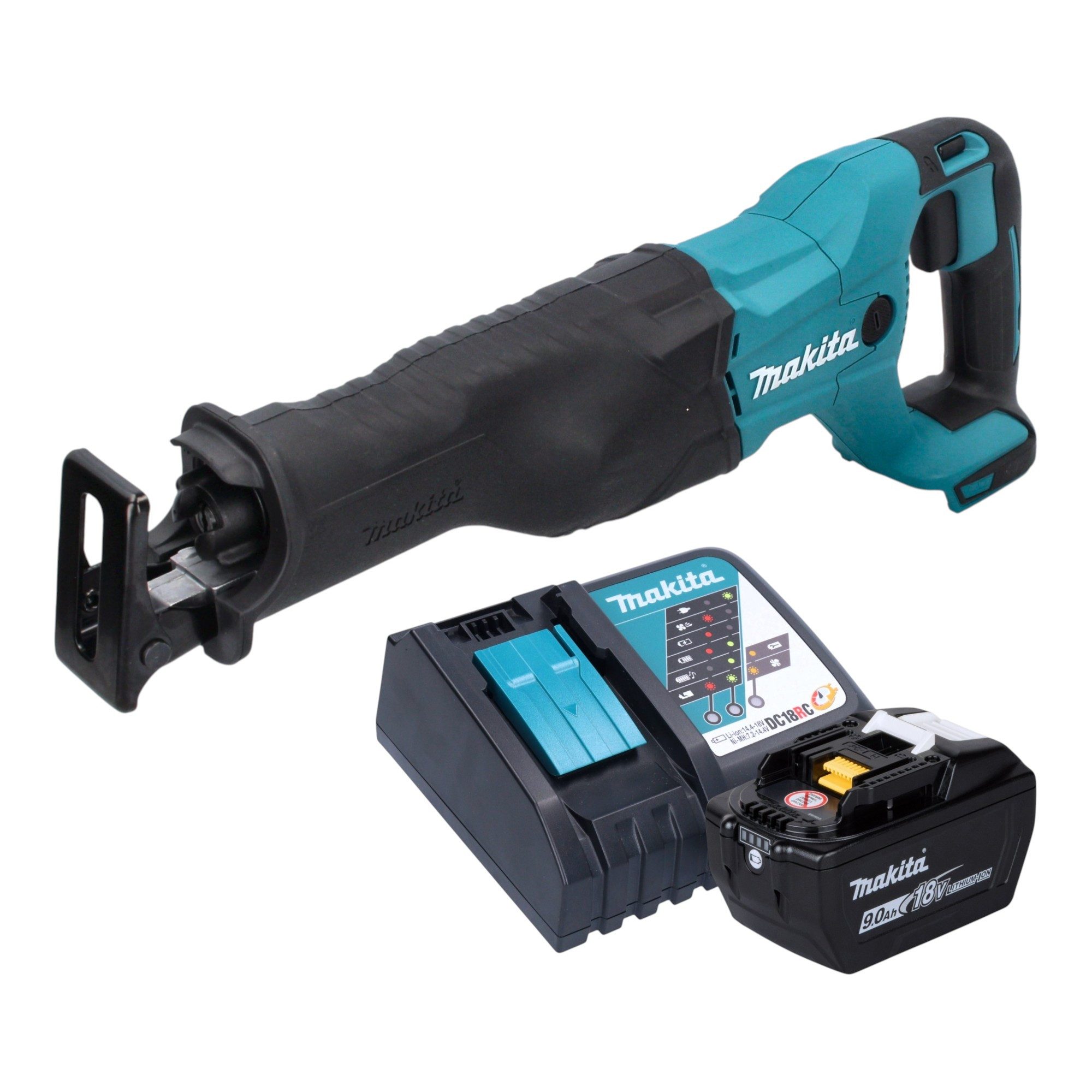 Makita Akku-Reciprosäge DJR 186 Z Säbelsäge 18 V + 1x Akku 9,0 Ah + Ladegerät